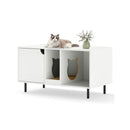 Cat Litter Box Enclosure With Storage And Removable Scratching Board
