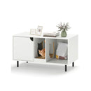 Cat Litter Box Enclosure With Storage And Removable Scratching Board