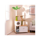 Cat Tree With Litter Box Enclosure And Cat Tower