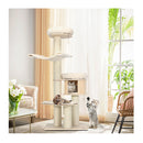 4 Layer Solid Wood Cat Tree For Kitten And Adult Cat