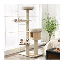 4 Layer Solid Wood Cat Tree For Kitten And Adult Cat