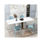 Modern Metal Dining Chair Set Of 4 With Hollowed Backrest