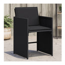 Garden Chairs With Cushions 4 Pcs Black Poly Rattan