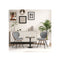 2 Set Armless Dining Chair With Curved Backrest And U Shaped Seat