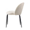 2x Dining Chairs Upholstered Sherpa White