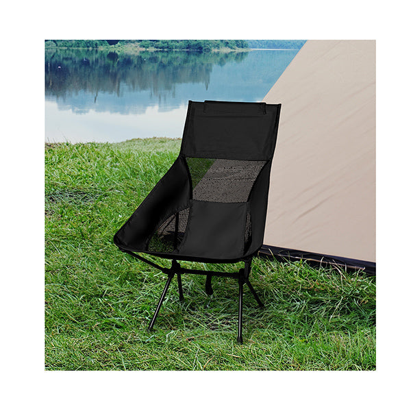Camping Chair Folding Outdoor Large Black