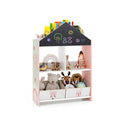 Playhouse Kids Bookshelf With Writable Chalkboard And Whiteboard