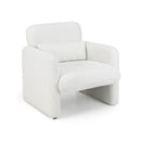 Chenille Accent Chair With Removable Lumbar Pillow