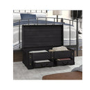Wooden Treasure Chest Large Black