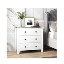 3 Chest Of Drawers Nightstand For Bedroom White