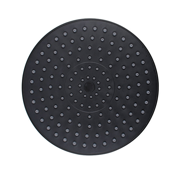 200Mm Bathroom Showerhead Round Rainfall Shower Head Abs Plastic Black