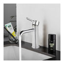 Bathroom Basin Flick Mixer Tap Vanity Counter Top Solid Brass