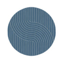 Claire Lines Round Ocean Rug