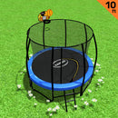 Kahuna Trampoline 10 ft with Basketball Set - Blue