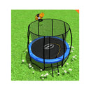 Trampoline 8 ft with Basketball set Blue