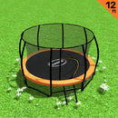 Kahuna Trampoline 12 ft Round Outdoor Kids with Safety Enclosure Net