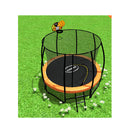Trampoline 8ft with Basketball Set Orange