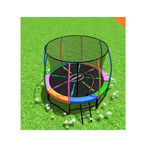 6 ft Trampoline with Rainbow Safety Pad