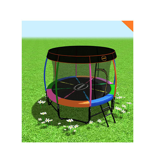 Trampoline 6ft with Roof Rainbow