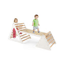 3 In 1 Climbing Toy Set With 2 Triangle Ladders And Ramp