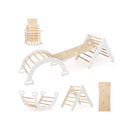 7 In 1 Wood Triangle Climbing Toys For Toddlers White