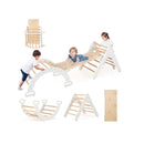7 In 1 Wood Triangle Climbing Toys For Toddlers White