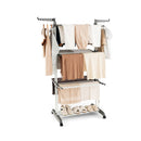 3 Tier Clothes Drying Rack With Rotatable Side Wings