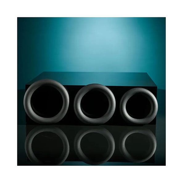 Selopa 3 Ring Circus Black Cock Rings Set Of 3 Sizes