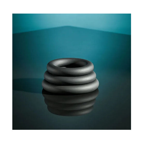 Selopa 3 Ring Circus Black Cock Rings Set Of 3 Sizes