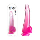 King Cock Clear 10 Inches Cock With Balls 25 Cm Dong