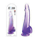 King Cock Clear 10 Inches Cock With Balls 25 Cm Dong