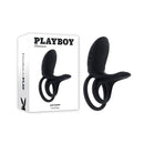 Playboy Pleasure Just Right Black Vibrating Cock And Balls Rings