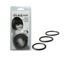 Sex And Mischief Nitrile Cock Ring 3 Pack Black Set Of 3 Sizes