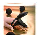 Playboy Pleasure Just Right Black Vibrating Cock And Balls Rings