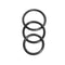 Sex And Mischief Nitrile Cock Ring 3 Pack Black Set Of 3 Sizes