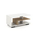 Coffee Table With Storage And L Shaped Middle Shelf