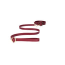 Ouch Halo Collar With Leash Burgundy Restraint