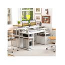 168 Cm Home Office Computer Desk With Storage Shelves