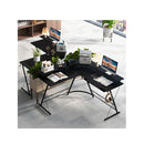 L Shaped Computer Desk With Power Outlet For Home