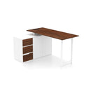 L Shaped Computer Desk With File Cabinet And Power Outlet