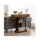 T Shaped Console Table With Drawer Shelves And Dual Anti Tipping Kits