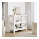 Console Table Wood Sofa Table Hall Side Entry White
