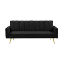 Sofa Bed Convertible Velvet Lounge Recliner Couch Sleeper 3 Seater