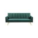 Sofa Bed Convertible Velvet Lounge Recliner Couch Sleeper 3 Seater
