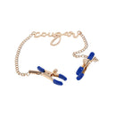 Sex And Mischief Cougar Nipple Clamps Gold Clamps With 33 Cm Chain