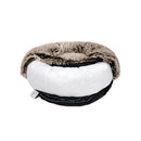 Pet Bed Cat Dog Donut Nest Calming L Brown Large