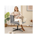 Criss Cross Legged Chair With Wide Padded Seat And Adjustable Height