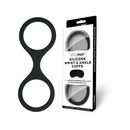 Whipsmart Silicone Wrist And Ankle Cuff Black Restraints With Eye Mask