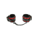 Whipsmart Heartbreaker Deluxe Buckle Love Cuffs Black Red Restraints