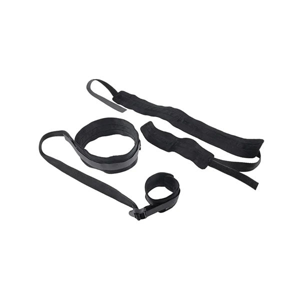 Sex And Mischief Thigh And Wrist Cuffs Black Restraints